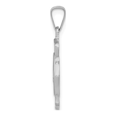 14K White Gold St Florian Badge Medal Pendant – view 3
