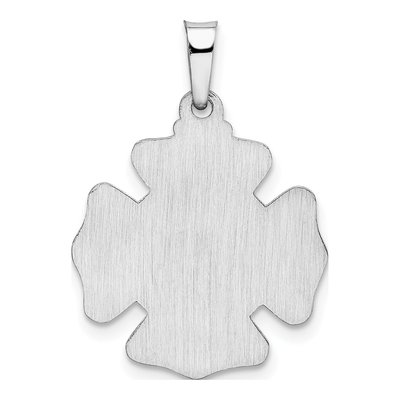 14K White Gold St Florian Badge Medal Pendant – view 5