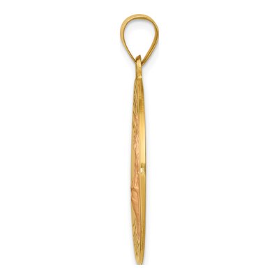 14K Yellow Gold St Florian Medal Pendant – view 3