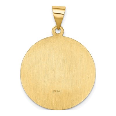 14K Yellow Gold St Francis Medal Pendant – view 5