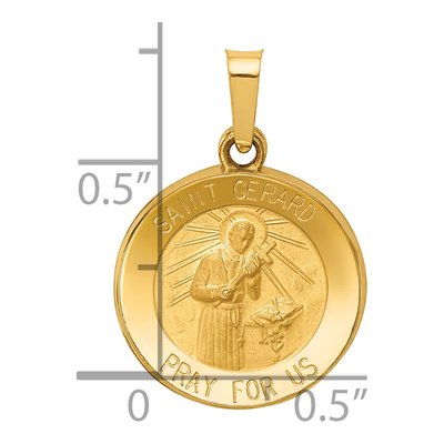 14K Yellow Gold Saint Gerard Medal Charm – view 4