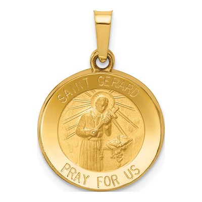 14K Yellow Gold Saint Gerard Medal Charm