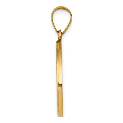 14K Yellow Gold St John Baptist Medal Pendant – view 3