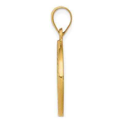 14K Yellow Gold St John Baptist Medal Pendant – view 3