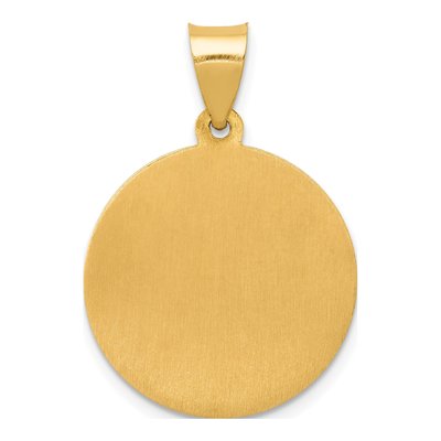 14K Yellow Gold St Joseph Medal Hollow Pendant – view 5