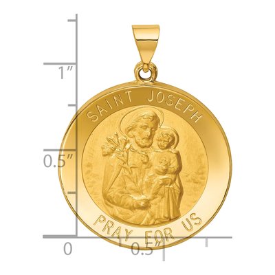 14K Yellow Gold St Joseph Medal Pendant – view 4