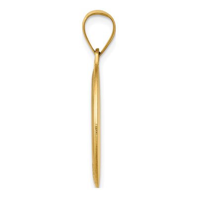 14K Yellow Gold St Joseph Medal Oval Pendant – view 3