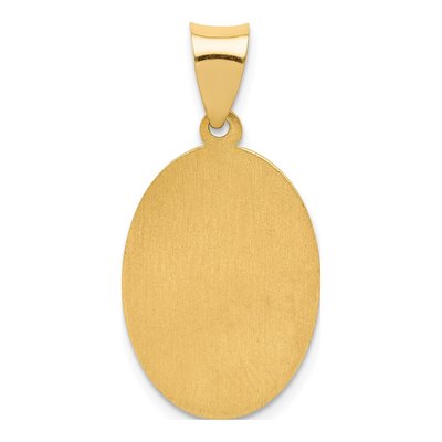 14K Yellow Gold St Joseph Medal Oval Pendant – view 5