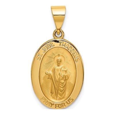 14K Yellow Gold St Jude Thaddeus Medal Pendant