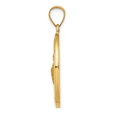 14K Yellow Gold St Jude Thaddeus Medal Pendant – view 3