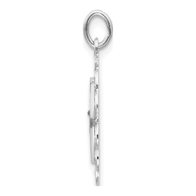 14K White Gold St Jude Thaddeus Oval Medal Pendant – view 3