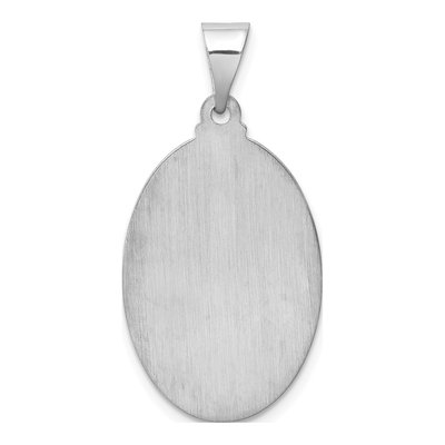 14K White Gold St Jude Thaddeus Oval Medal Pendant – view 5