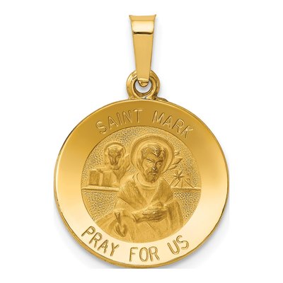 14K Yellow Gold St Mark Medal Pendant