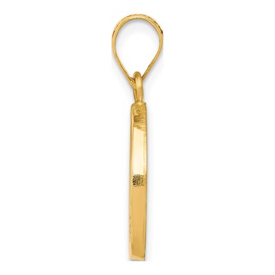 14K Yellow Gold St Matthew Medal Hollow Pendant – view 3