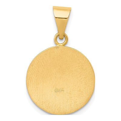 14K Yellow Gold St Matthew Medal Hollow Pendant – view 5