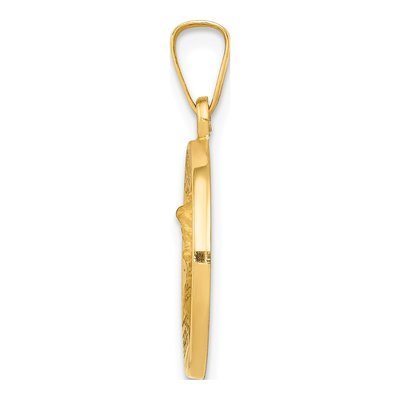 14K Yellow Gold St Michael Medal Pendant – view 3