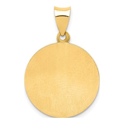 14K Yellow Gold St Michael Medal Hollow Pendant – view 5