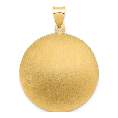 14K Yellow Gold St Michael Medal Hollow Pendant – view 5