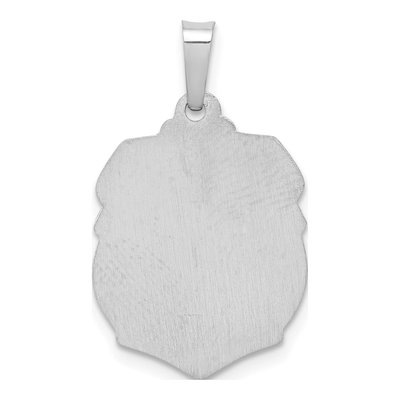 14K White Gold St Michael Medal Hollow Pendant – view 5