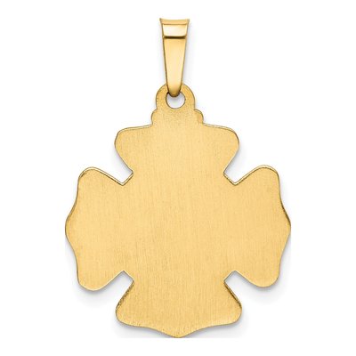 14K Yellow Gold St Florian Badge Medal Pendant – view 5
