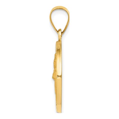 14K Yellow Gold St Patrick Medal Pendant – view 3