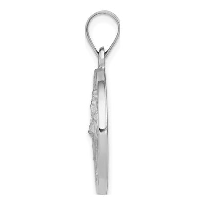14K White Gold St Patrick Medal Pendant – view 3