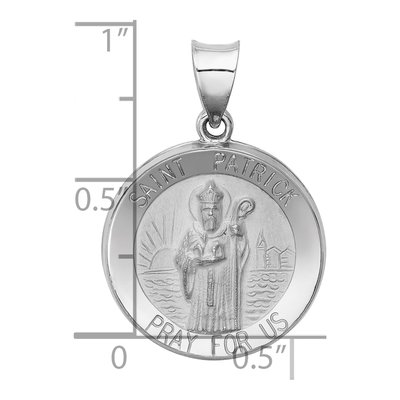 14K White Gold St Patrick Medal Pendant – view 4