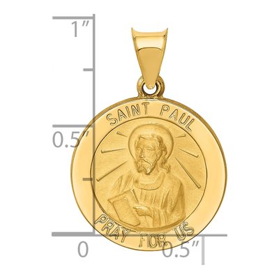 14K Yellow Gold St Paul Medal Pendant – view 4