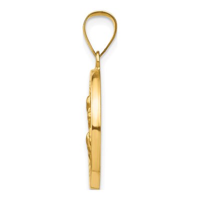 14K Yellow Gold St Peregrine Medal Pendant – view 3
