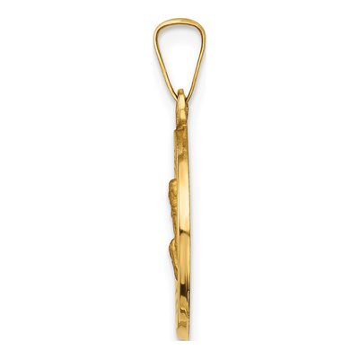 14K Yellow Gold St Peregrine Medal Pendant – view 3