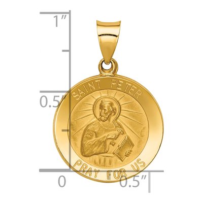 14K Yellow Gold Saint Peter Medal Pendant – view 4