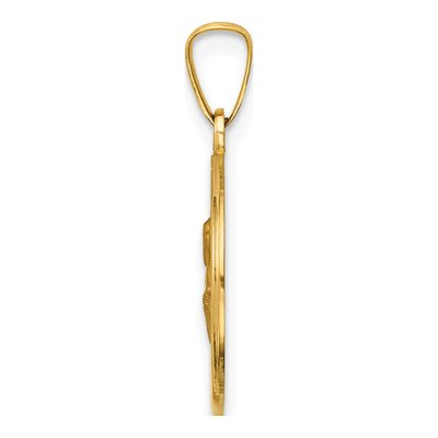 14K Yellow Gold St Peter Medal Hollow Pendant – view 3