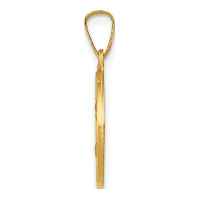 14K Yellow Gold St Theresa Medal Pendant – view 3