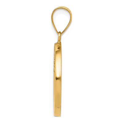 14K Yellow Gold First Communion Medal Pendant – view 3