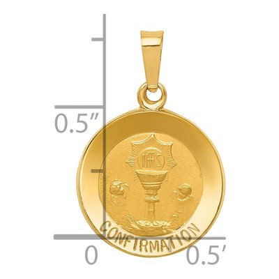 14K Yellow Gold Confirmation Medal Pendant – view 4