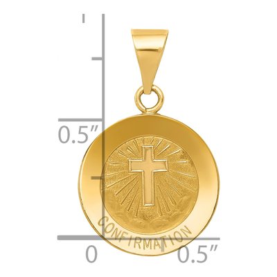 14K Yellow Gold Confirmation Cross Pendant – view 4