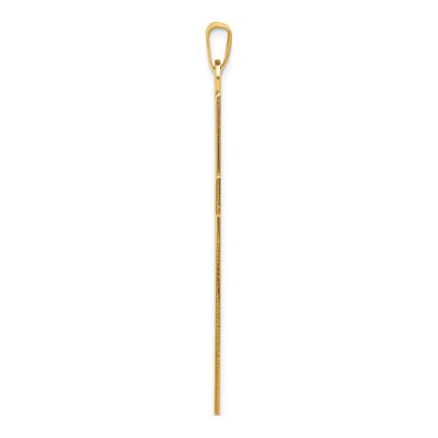 14K Yellow Gold Etched Floral Cross Pendant – view 3