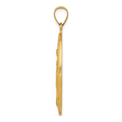14K Yellow Gold Hollow Miraculous Medal Pendant – view 3