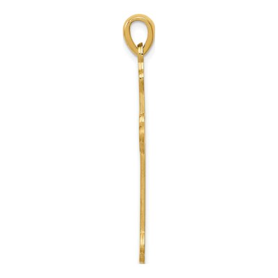 14K Yellow Gold Budded Cross Pendant – view 3