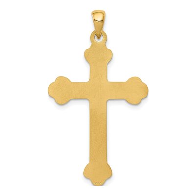 14K Yellow Gold Budded Cross Pendant – view 5
