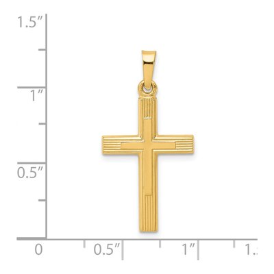 14K Yellow Gold Latin Cross Pendant – view 4