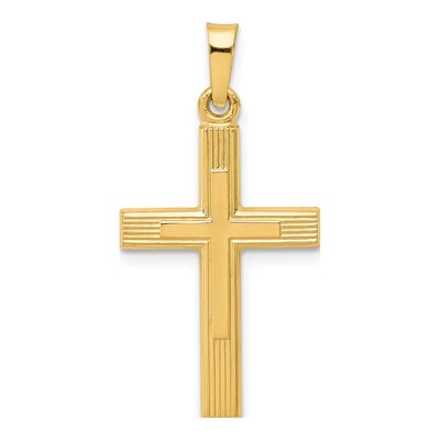 14K Yellow Gold Latin Cross Pendant