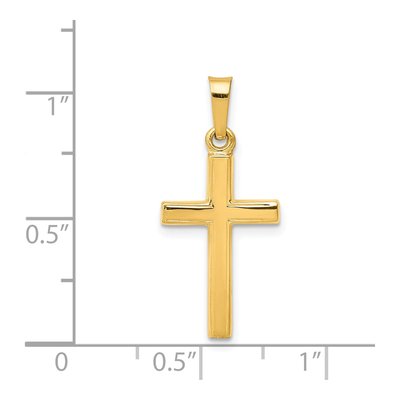14K Yellow Gold Latin Cross Pendant – view 4