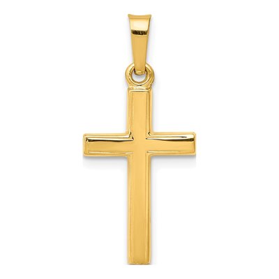 14K Yellow Gold Latin Cross Pendant