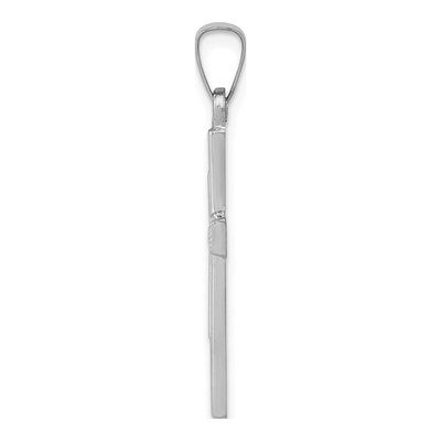 14K White Gold Latin Cross Pendant – view 3