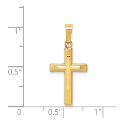 14K Yellow Gold Latin Cross Pendant – view 4