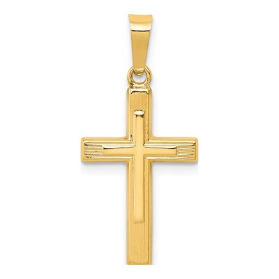 14K Yellow Gold Latin Cross Pendant