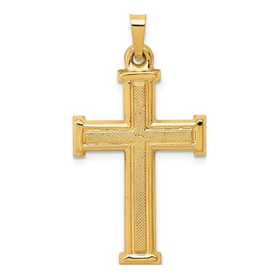 14K Yellow Gold Latin Cross Pendant