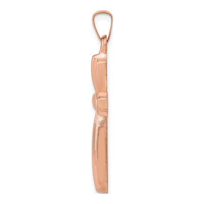14K Rose Gold Textured Cross Pendant – view 3