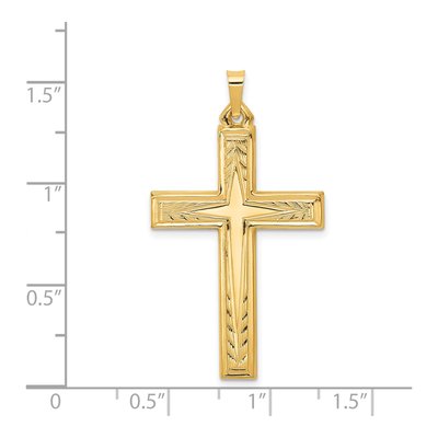 14K Yellow Gold Latin Cross Pendant – view 4